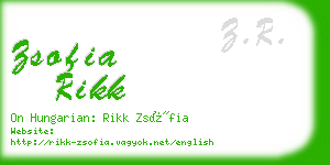 zsofia rikk business card